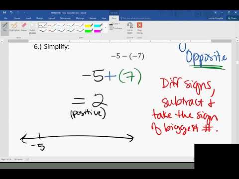 Developmental Math Final Review