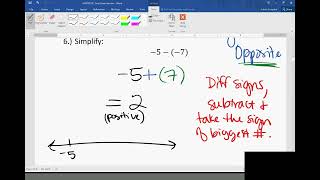 Developmental Math I (MAT0018C) Final Review