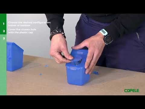 Slide 5 - Copele Pigeon int/ext Feeder, 1 Hole, Blue (video)