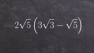 Tutorial for multiplying a radical expression by a binomial radical expression