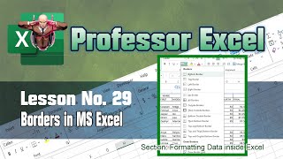 Lesson No. 29 - Borders in Microsoft Excel