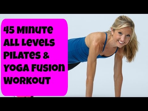 45 Minute All Levels Pilates and Yoga Fusion Workout.