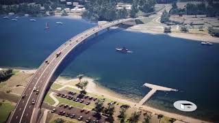 RMS artist impression Planned Batemans Bay bridge