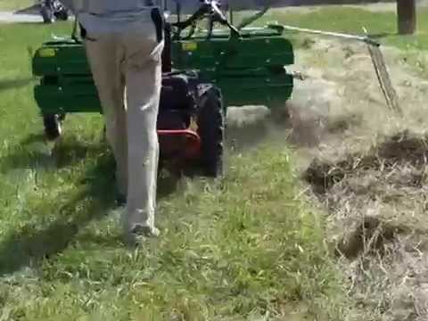 MOLON 5-foot Hayrake / Tedder with BCS Walk-Behind Tractor