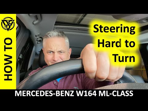 Mercedes Power Steering Hard to Turn When Driving Slowly - DIY FIX - ML350 ML320 ML300 GL