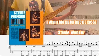 "I Want My Baby Back" — Stevie Wonder/James Jamerson bass with standard notation and tab