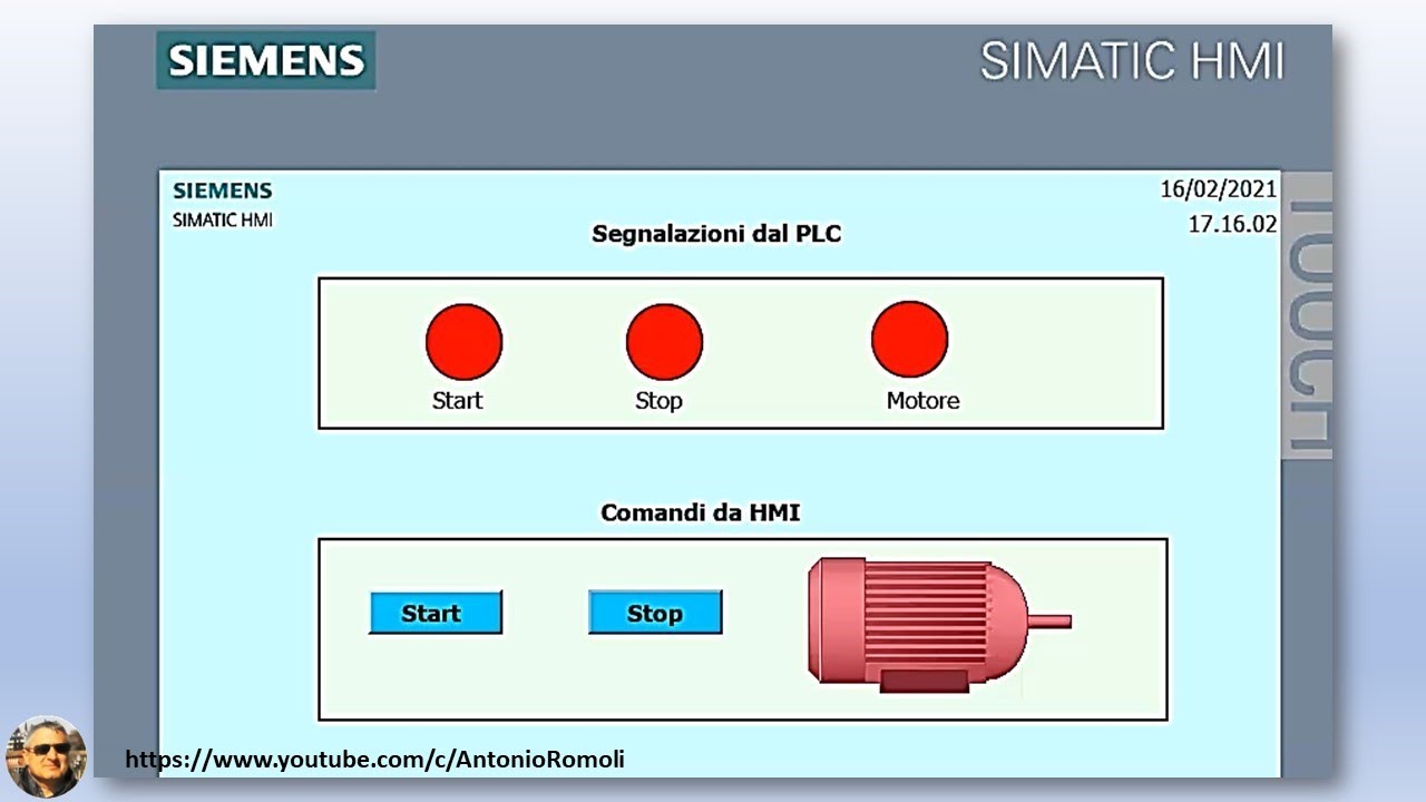 Tia Portal HMI KTP 700 creare pannello operatore per comandare il PLC e visualizzarne gli stati (1)