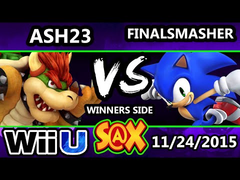 S@X 125 - Ash23 (Bowser) Vs. Final Smasher (Mario, Sonic) SSB4 Tournament - Smash Wii U - Smash 4