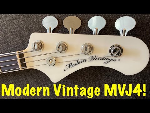 Modern Vintage 60s vintage 4 string Jazz bass Shell Pink Finish image 7