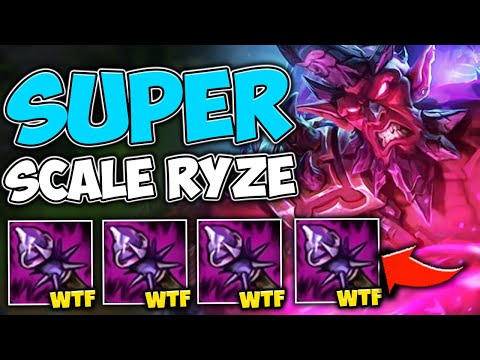 WTF?! BUILD 4 ROD OF AGES AND SCALE TO OBLIVION! RYZE IS A RAID BOSS - League of Legends