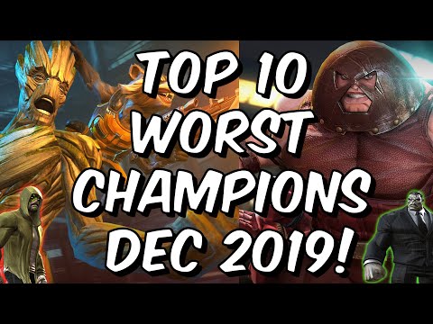 Top 10 WORST Champions Dec 2019 - The Solid Meme Tiers - Marvel Contest of Champions