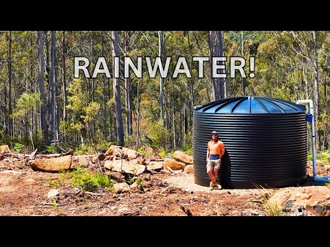 We Make A Crucial Step In Our Off Grid Journey. Our Water Tank Has Arrived! #rainwater #tasmanian