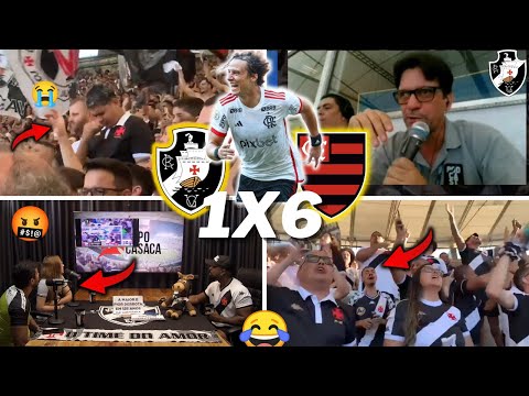REAÇÕES DOS VASCAINOS A GOLEADA DO MENGÃO- VASCO 1X6 FLAMENGO- BRASILEIRÃO 2024- VAMOS RIR KKKKK