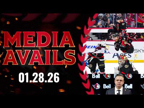 Nick Cousins, James Reimer, Claude Giroux, Travis Green Postgame Media vs COL