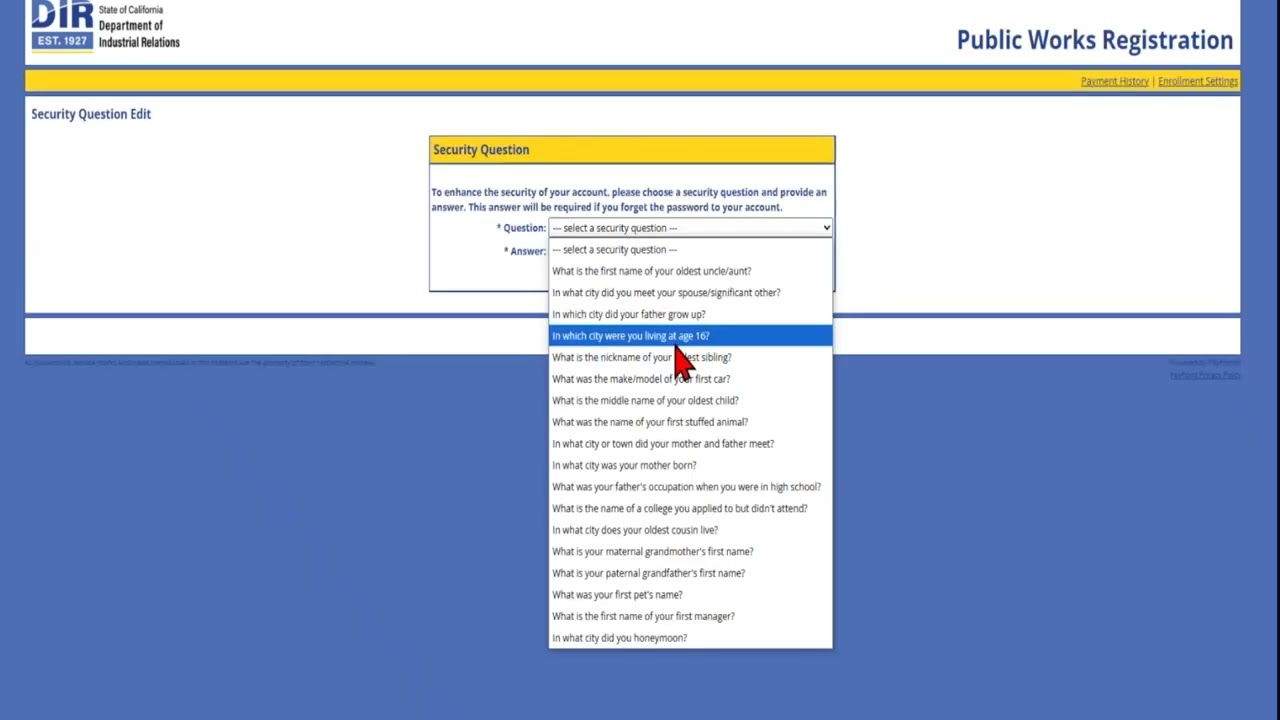 Public Works - User Sign Up, Linking, and Contractor Registration