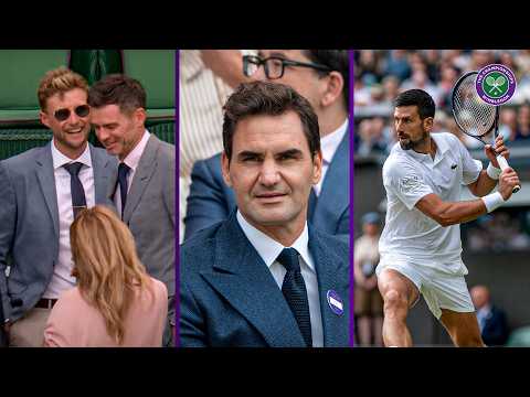 Roger Federer, England Cricketers and celebrities welcome Novak Djokovic onto court | Wimbledon 2025
