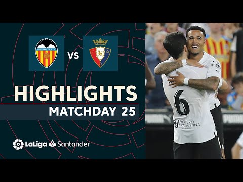 Highlights Valencia CF vs CA Osasuna (1-0)