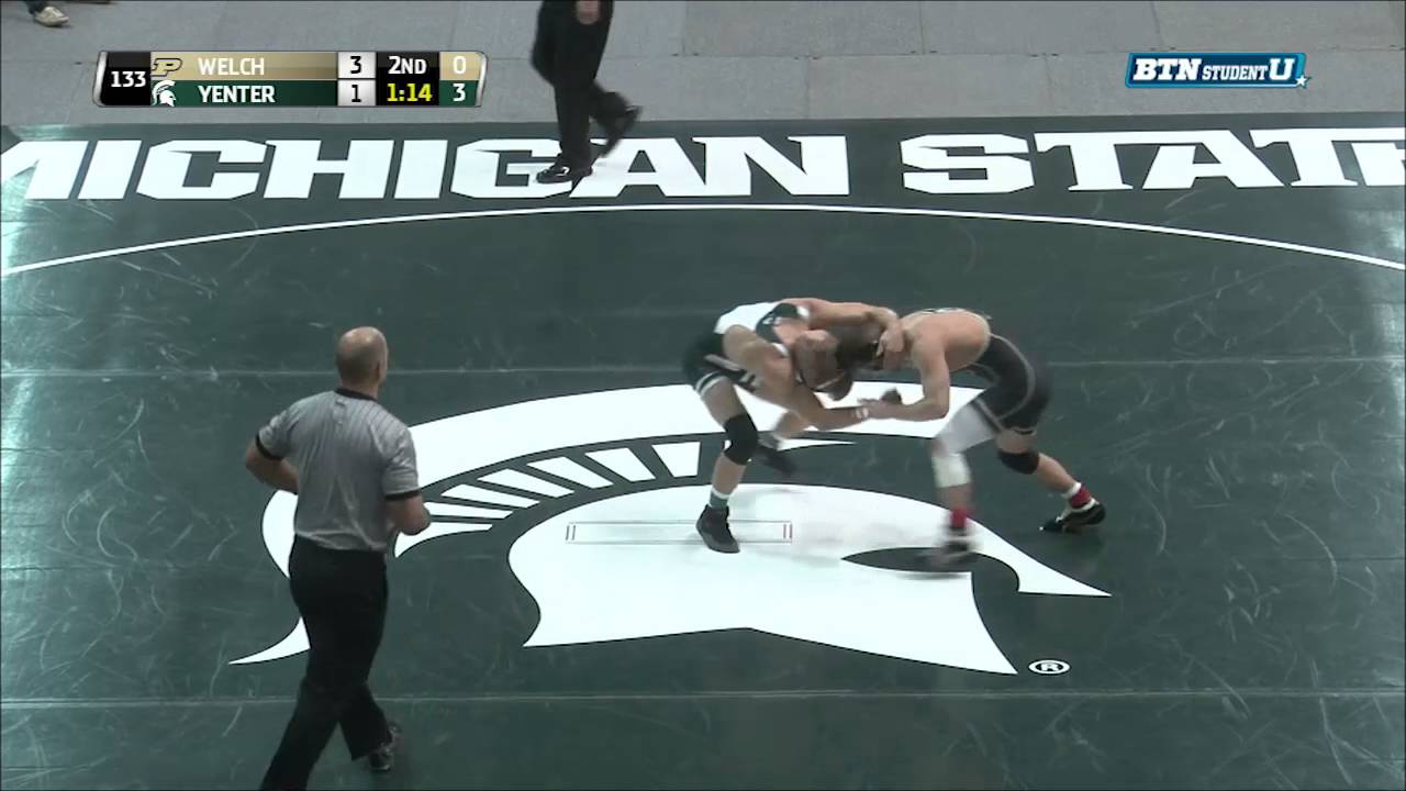 Purdue Boilermakers at Michigan State Spartans Wrestling:  133 Pounds -Welch vs. Yenter