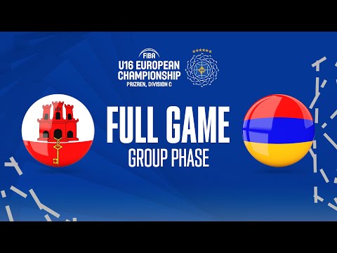 Gibraltar v Armenia | Full Basketball Game | FIBA U16 European Championship 2022 | Division C