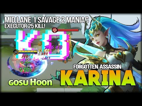 25 KILL 1 SAVAGE 2 MANIAC!! Perfect Executor by ɢᴏsᴜ Hoon - Mobile Legends