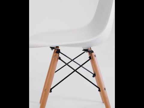 Стул eames "Дэнвер" (Пластик Черный/Дерево)/SG/DSW