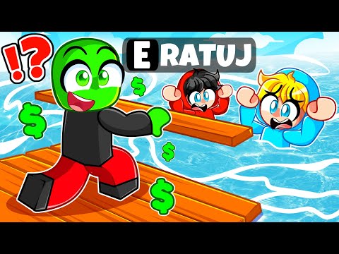 BUDUJE MOST ŻEBY URATOWAĆ MOICH PRZYJACIÓŁ w Roblox!