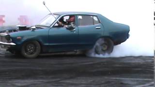 preview picture of video '96  FRY120Y Datsun V8 120Y At Burnout Mafia Nats Tamworth City Speedway 10 5 2014'