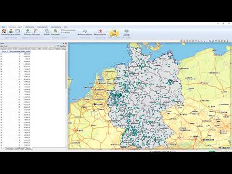 Export von Tabellen aus Map&Market nach Excel