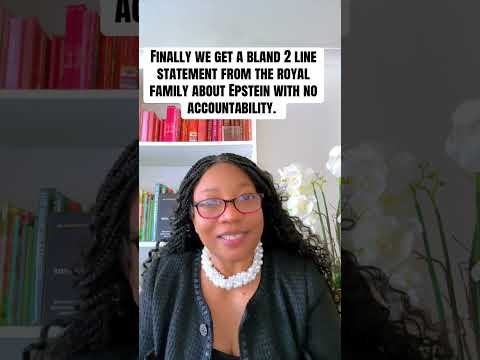 Finally we get a bland 2 line statement from the royal family about Epstein with no accountability.