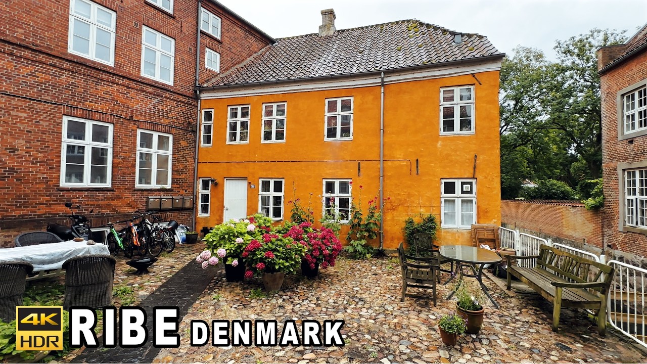 RIBE 🇩🇰 Denmark Rainy Walking Tour 🌧️ Exploring Denmark’s Historic Old Town 🇩🇰 4K 60 fps