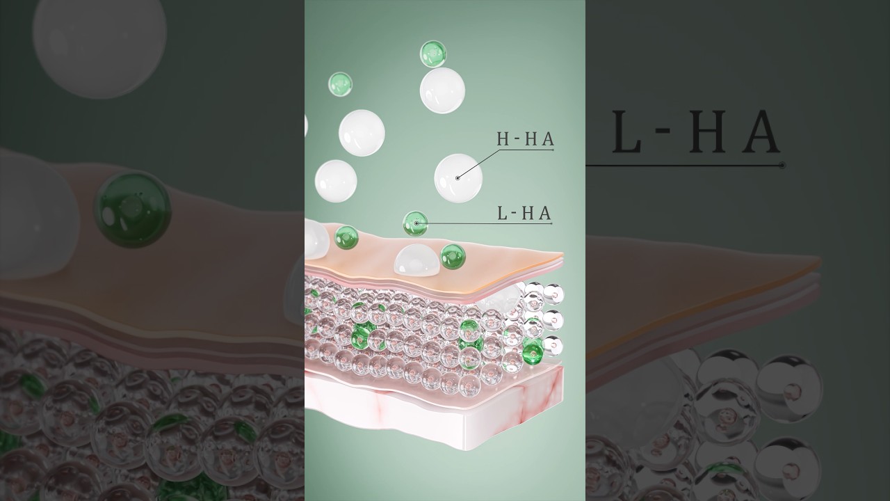 Hyaluronic Acid Molecules 3D | Skincare CGI Animation in Blender