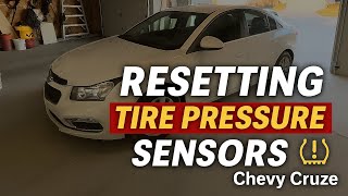 How to Reset the Tire Pressure Sensors on Chevy Cruze.  No tools required. ￼2011-2016