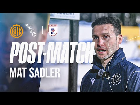 Nach dem Spiel: Cheftrainer Mat Sadler äußert sich zur Niederlage von Cambridge United.