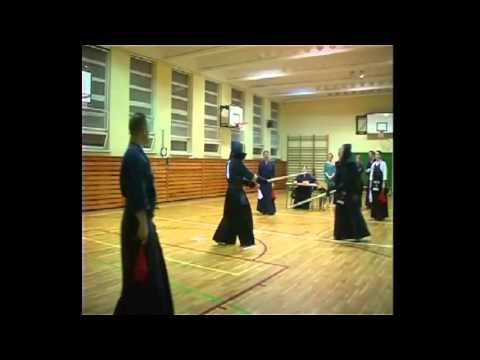 Warsaw Kendo League - April 2013 - Bosak (aka) vs.  Lipiński (shiro)