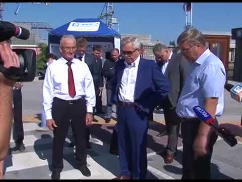 12 сентября Евгений Савченко посетил выставочную площадку Завода ЖБК-1