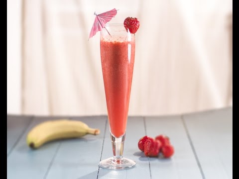 Smoothie de fresa y plátano