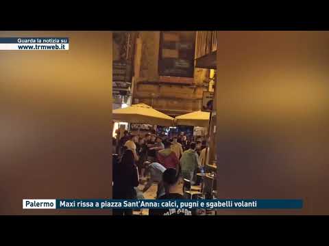 Palermo - Maxi rissa a piazza Sant'Anna: calci, pugni e sgabelli volanti
