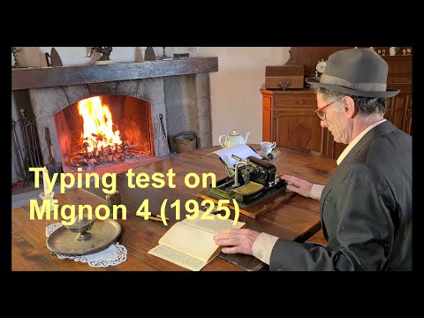 Schnellschreibtest mit einer alten Schreibmaschine Mignon AEG (1925) mit Zeigersystem (Video Nr. 58)