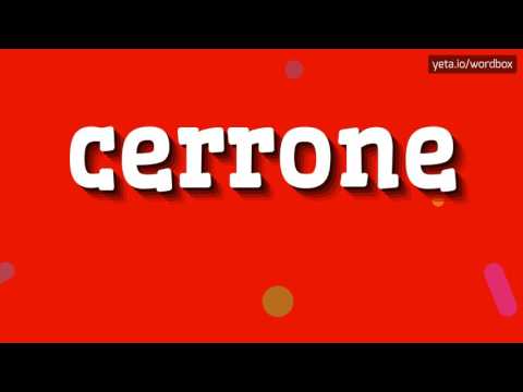 CERRONE - HOW TO PRONOUNCE IT!?