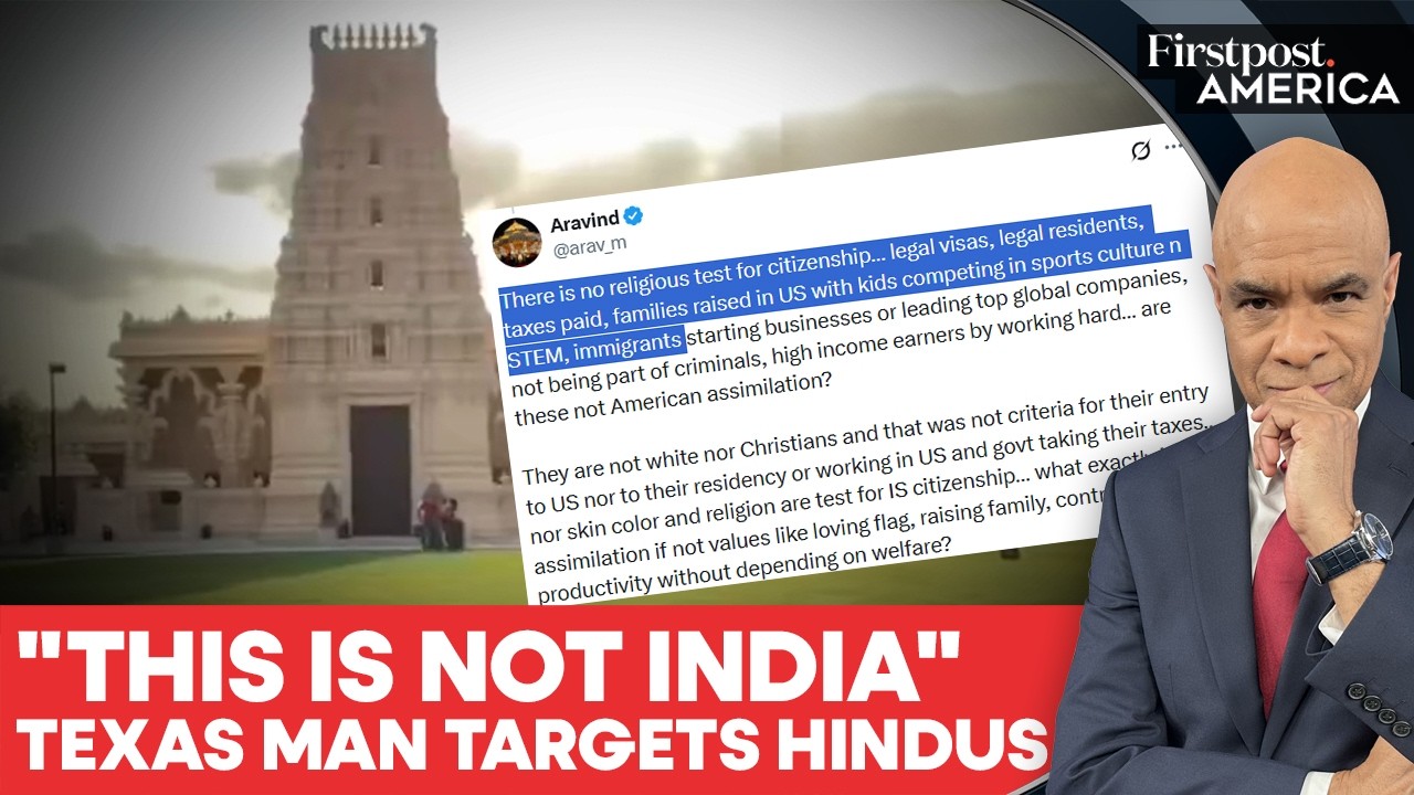 Texas: Man Calls Immigrants' "Third World Aliens," Targets Hindu Temple | Firstpost America | N18G