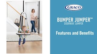 Play, bounce, and entertain for hours of endless fun with the Graco Bumper Jumper™ doorway jumper