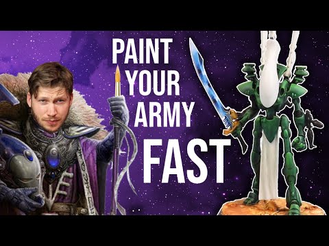 The best way to paint your Warhammer 40k army FAST - Craftworld Aeldari Speed Painting