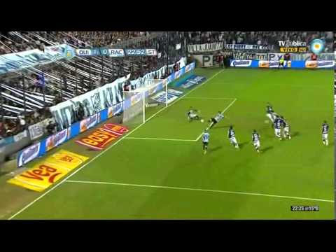 Gran atajada de Tripodi a Zuculini (Quilmes 1 - 0 Racing) Torneo Final 2013