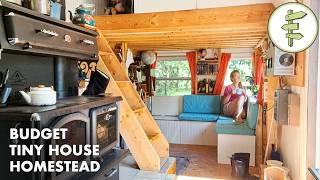 Mother of 2 Living on a Tight Budget in Her DIY Tiny House & Growing 50% of Her Food