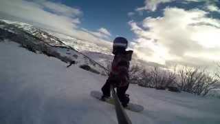 preview picture of video 'Snowboarding Woodpecker Run @ Guthega Perisher (2/8/14)'