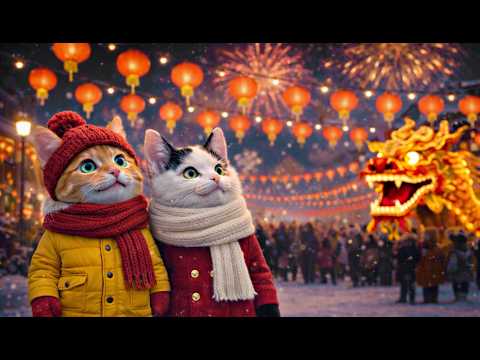 🧧 Gingy Cat’s Lunar New Year: Beneath the Lantern Sky, a Fire Horse Rises 🔥🐎