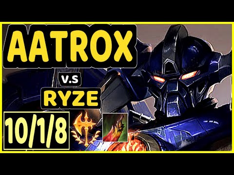 TALLY (AATROX) vs RYZE - 10/1/8 KDA TOP CHALLENGER GAMEPLAY - OC
