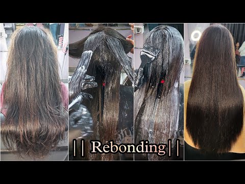 Permanent Hair Straight || Rebonding करने का सही तरीका / पार्लर जेसी Rebonding करना सीखे ...