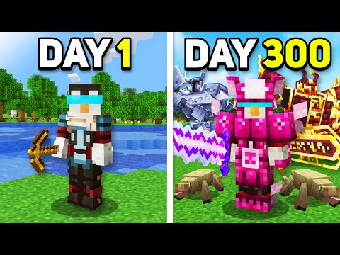 I Survived 300 Days in CRAZY CRAFT in Minecraft Hardcore!