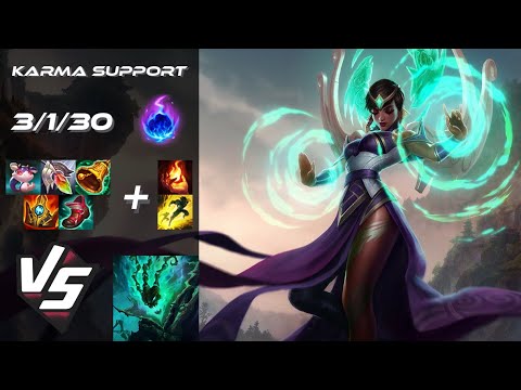 SUPPORT Karma vs Thresh - NA Grandmaster Patch 14.22